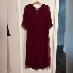 Anita Dongre- maroon kurti with sharara